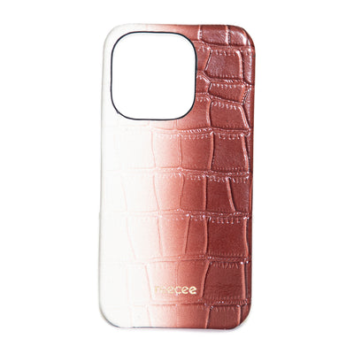 Ombre Burgundy iPhone 15 Leather Case