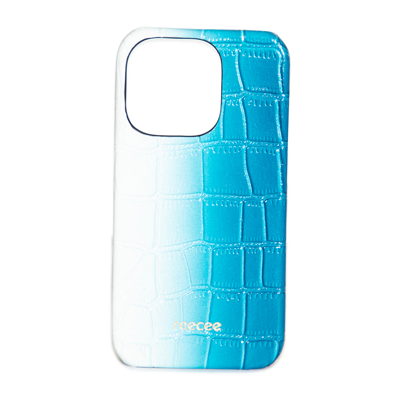 Ombre Blue iphone 14 Leather Case