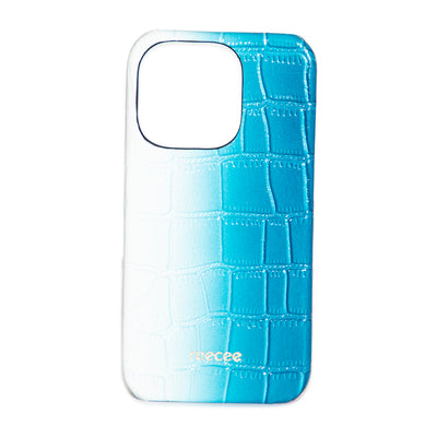 Ombre Blue iphone 15 Pro Leather Case