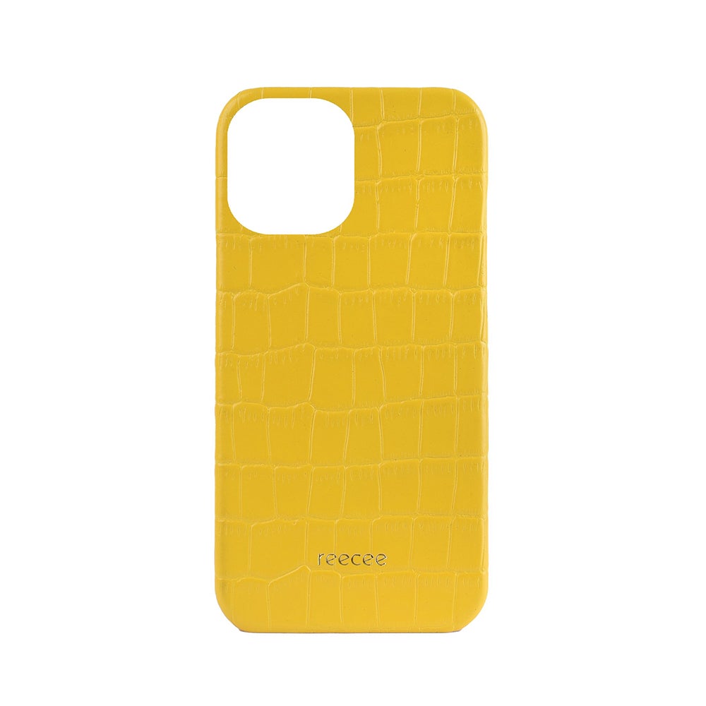 Lemon Yellow iPhone 15 Plus Leather Case