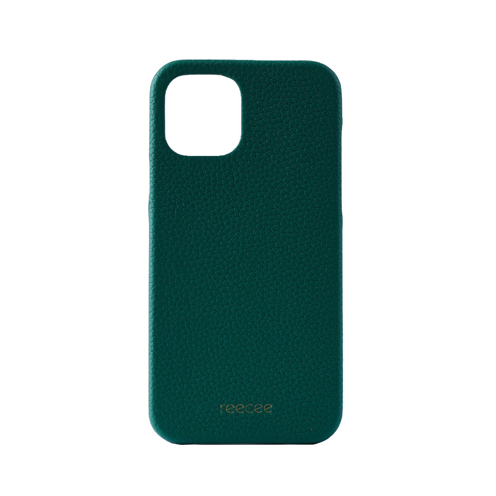 Green Pebble iPhone 12/ 12 Pro Leather Case
