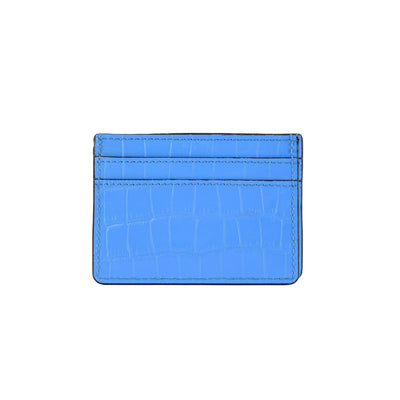 Ocean Blue Leather Card Holder Wallet