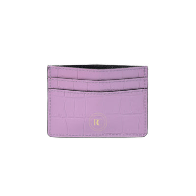 Lilac Leather Card Holder Wallet