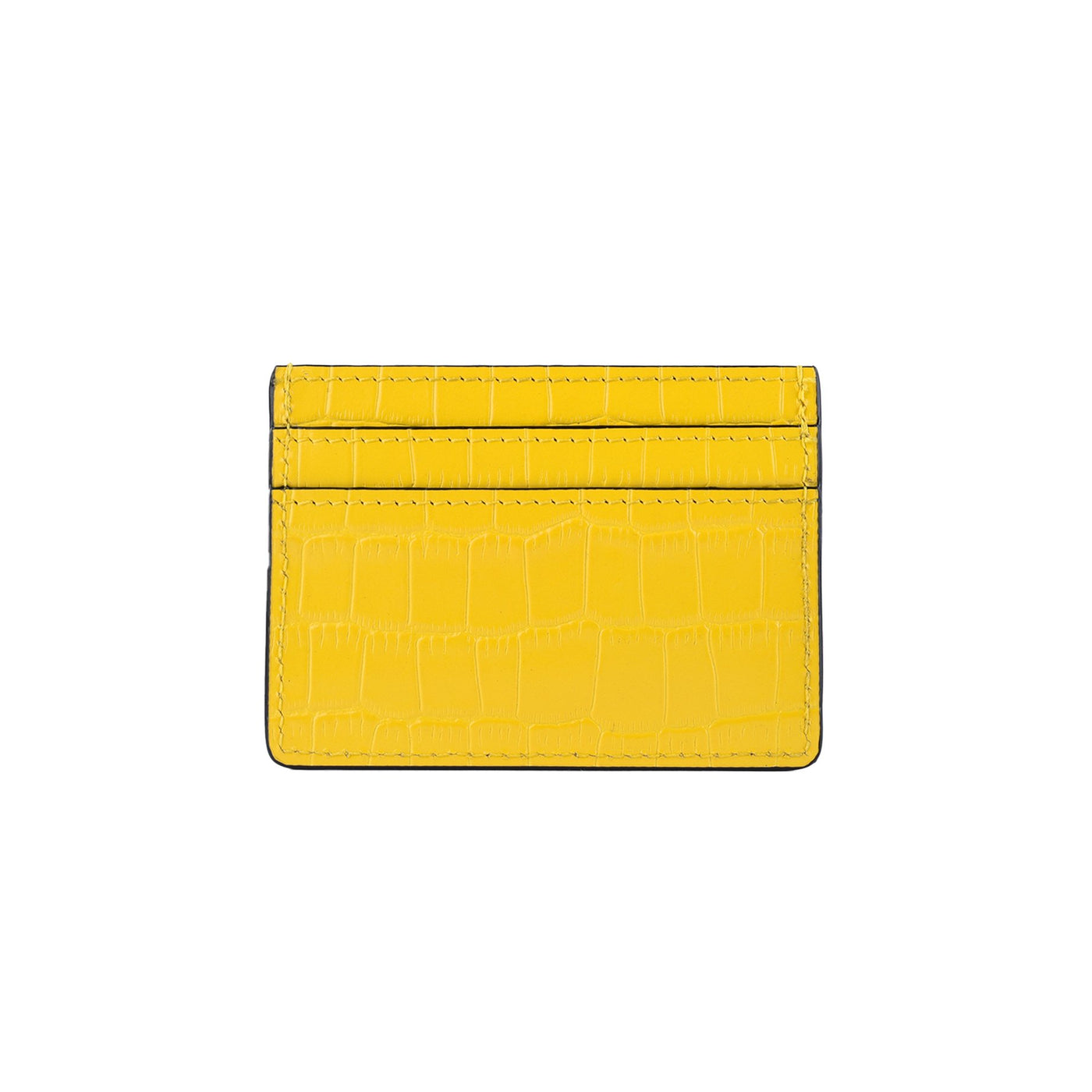 Lemon Yellow Leather Card Holder Wallet