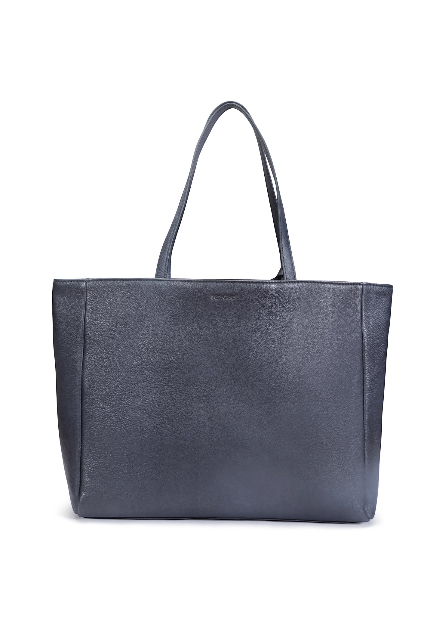 CLASSIC BLACK LEATHER TOTE BAG