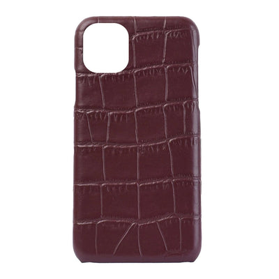 Burgundy iPhone 15 Plus Leather Case