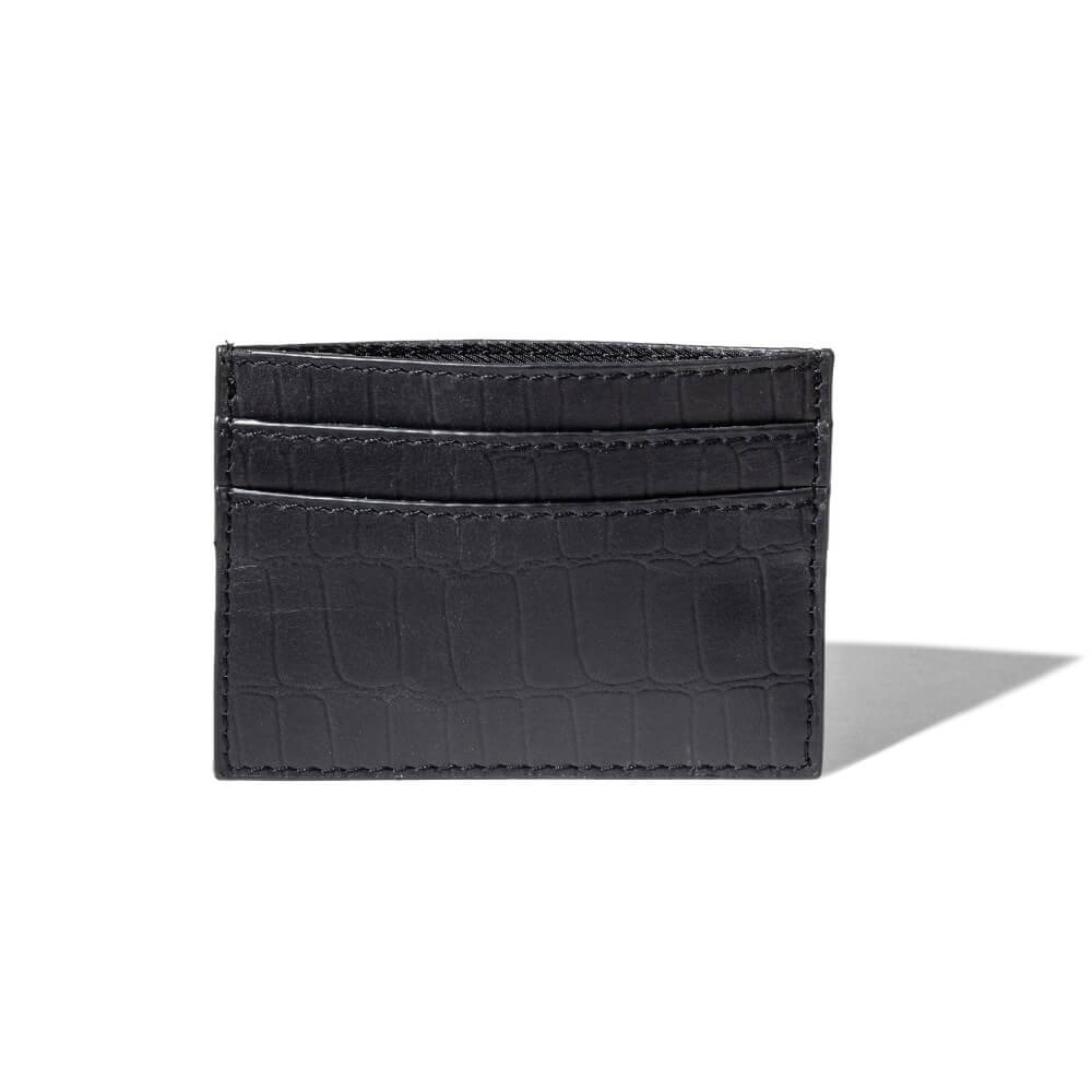 Black Nile Leather Card Holder Wallet