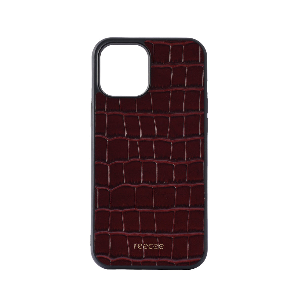 Wine Leather iPhone 12/ 12 Pro Case