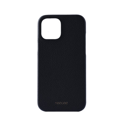 Black Pebble Leather iPhone 12/ 12 Pro Case