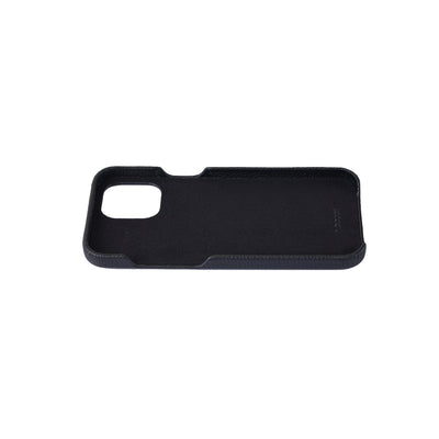 Black Pebble Leather iPhone 13 Pro Leather Case