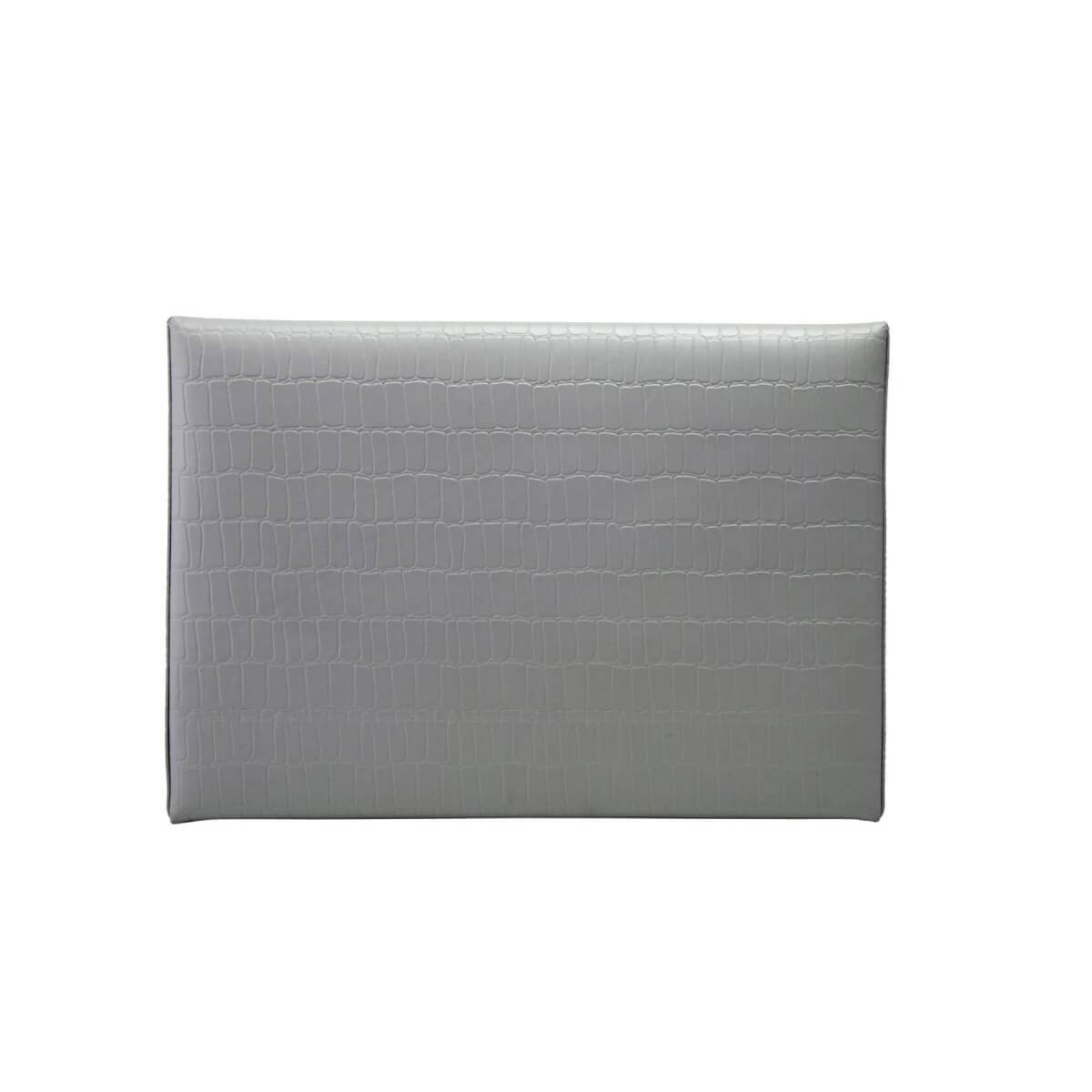 Grey Nile Leather Laptop Sleeve