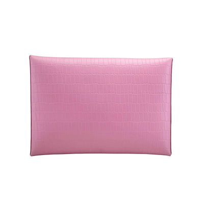 Pink Nile Leather Laptop Sleeve