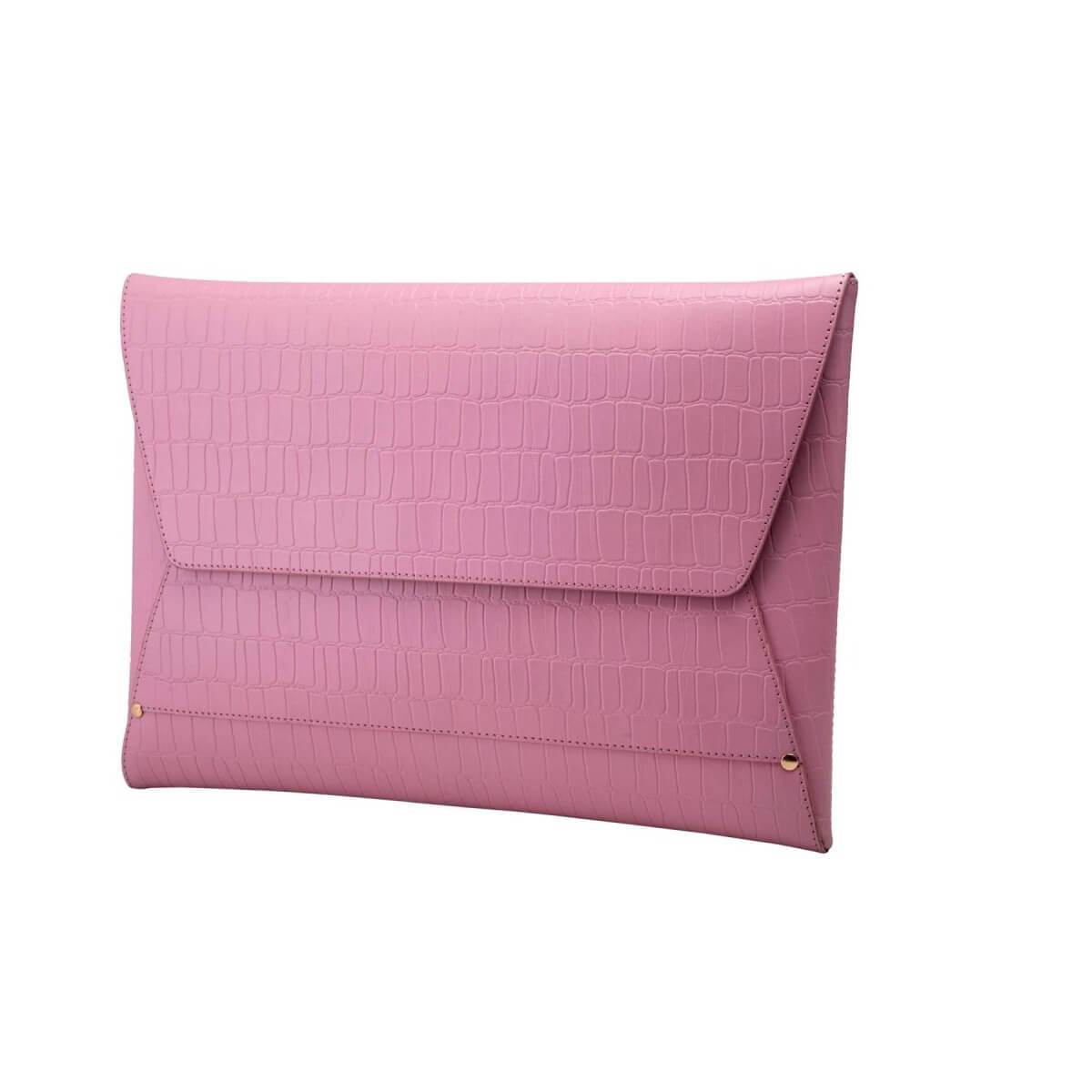 Pink Nile Leather Laptop Sleeve
